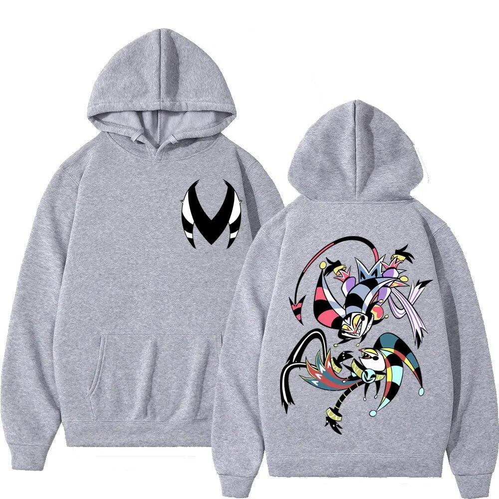 Толстовки с капюшоном из американского аниме Helluva Boss, модные повседневные свободные пуловеры с двусторонним принтом, толстовка унисекс для женщин, унисекс