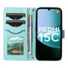 Для Xiaomi Redmi 15C 4G (171 мм) Чехол-кошелек Ромбовидный кожаный чехол для телефона с ремешком