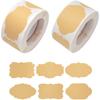300 шт./рулон Крафт-бумага Наклейка для кухонных бутылок Пустые наклейки для канцелярских товаров Бирки Можно