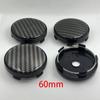 4Pcs 60mm 3D Carbon Fiber Car Wheel Center Hub Cap Dust-proof Cover Universal Auto Wheel Center Hub Caps Cover Kit Accessories