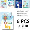 Phieoixs 6Pcs piring Quotes Classroom Decorations - Posters for Wall Decor for Pre School, Elementary and Middle School Themes, 8x10inch Unframed