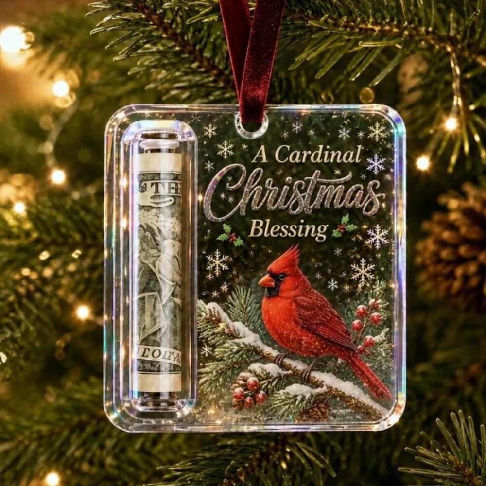 Personalized Design Cash Gift Box Acrylic Treat Holder Ornament for Surprise Present