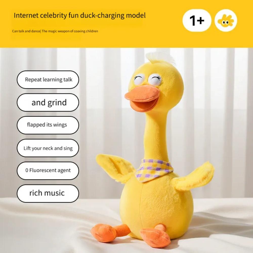 Singing Electric Duck Plush Toy Dancing Duck Repeating Talking Duck Dancing Talking Duck Kids Gift
