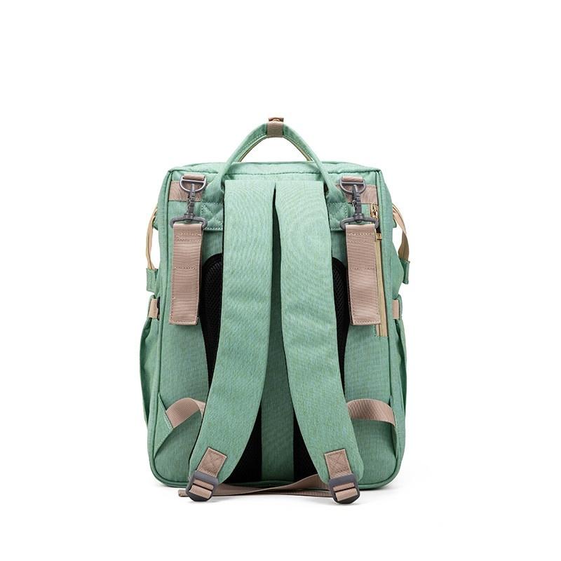 2in1 Travel Portable Large Capacity Mommy Backpack Folding Crib Bag  Organizer