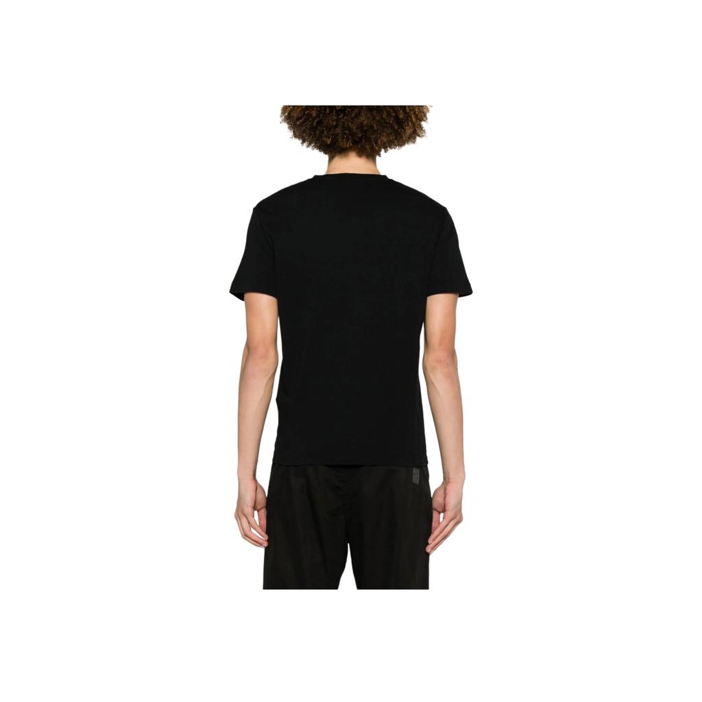 STONE ISLAND Мужская футболка с коротким рукавом и круглым вырезом, с принтом компаса, весна-лето 2024, черная 80152NS83-V0029