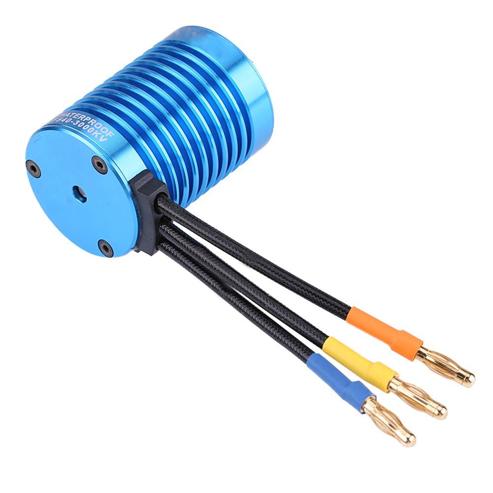 F540 4-полюсный 3000KV Бесколлекторный Двигатель без Датчиков с Валом 3.175мм для Радиоуправляемой Машинки 1:10 1:12 (3000КВ)
