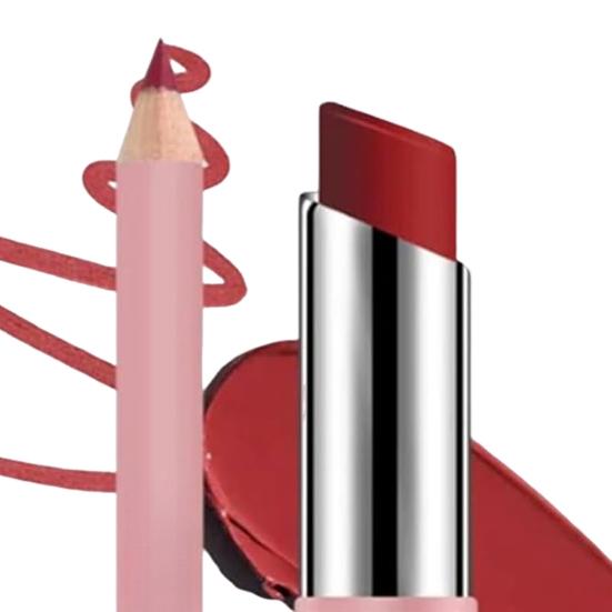 Набор бальзама для губ и карандаша для губ Стойкая водостойкая матовая помада Не скатывающаяся помада Многофункциональный усилитель блеска для губ