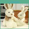 Soft Plush Rabbit Toy With Cute Neck Ribbon For Kids Bedroom Decor