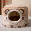 Cat Bed House Soft Plush Kennel Puppy Cushion Small Dogs Cats Nest Winter Warm Sleeping Pet Dog Bed Pet Mat Supplies Cat House