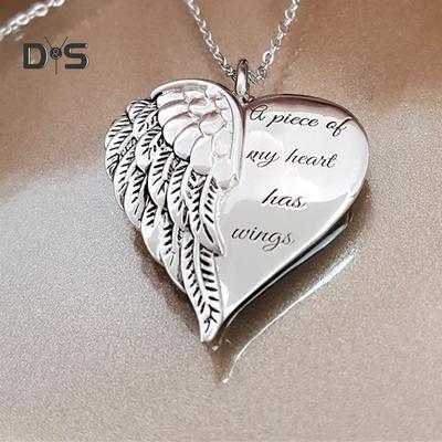 Токайское женское ожерелье с подвеской в форме ангела «Часть моего сердца имеет крылья»