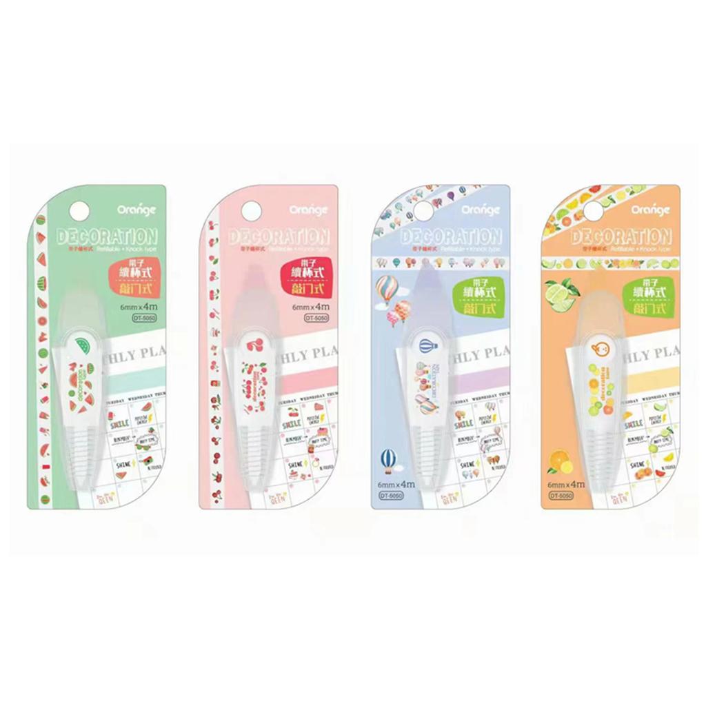 KawaiiDuck Panda Cherry Fish Balloon Клубника Пресс-тип Декоративная корректирующая лента Дневник Канцелярские школьные принадлежности