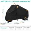 Motorcycle Cover Waterproof Outdoor, 300D Heavy Duty Motorbike Cover For Ninja 250 300 650 1000 Yamaha YZF R1 R7 MT-09 Suzuki GSXR 600 750 1000
