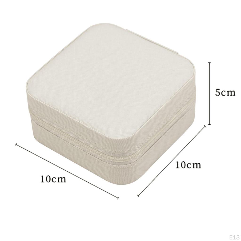 Jewelry Box Organizer Mini Showcase Storage Case for Rings