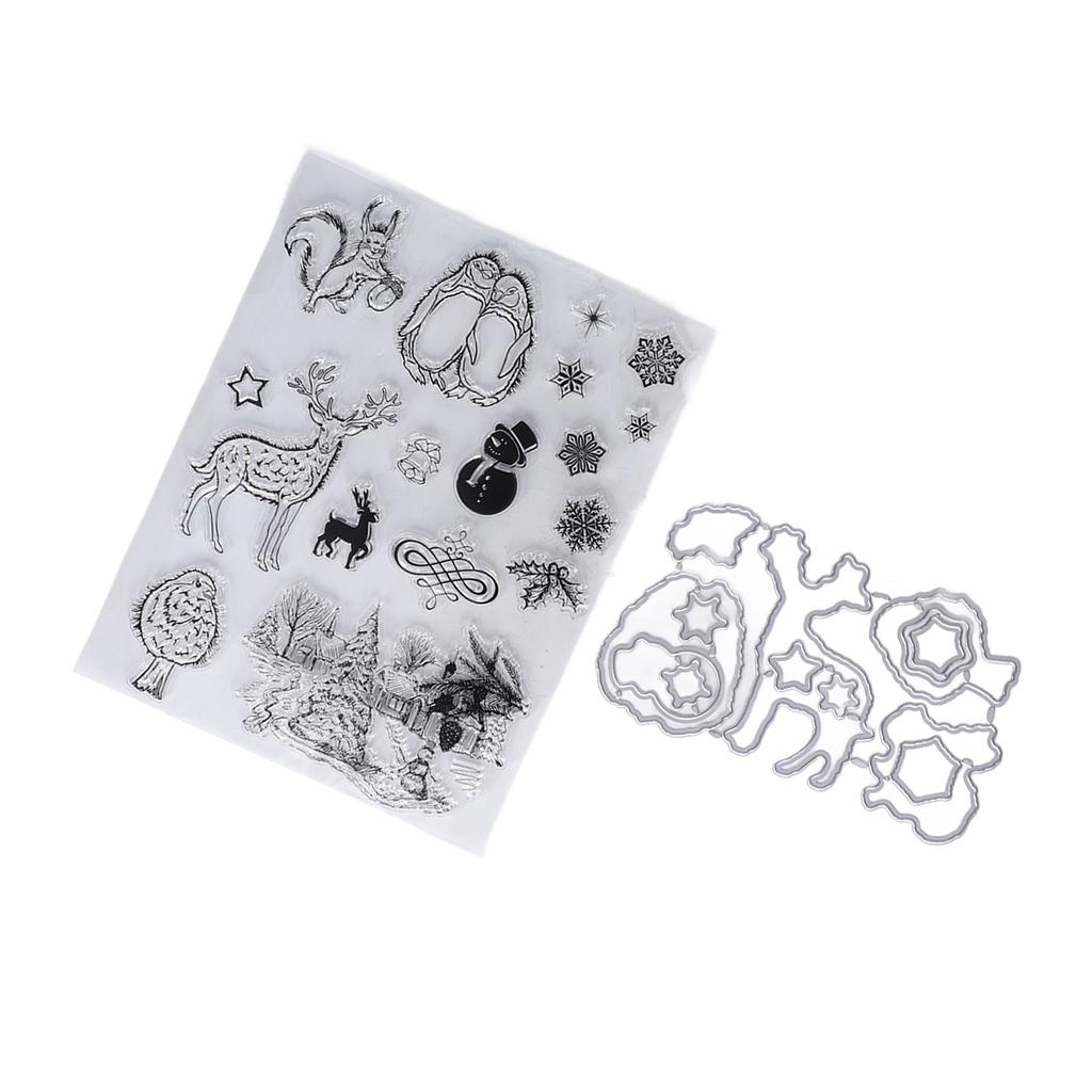 Прозрачный штамп в рождественском стиле, прозрачный, широко используемый, прозрачный штамп с резкой 