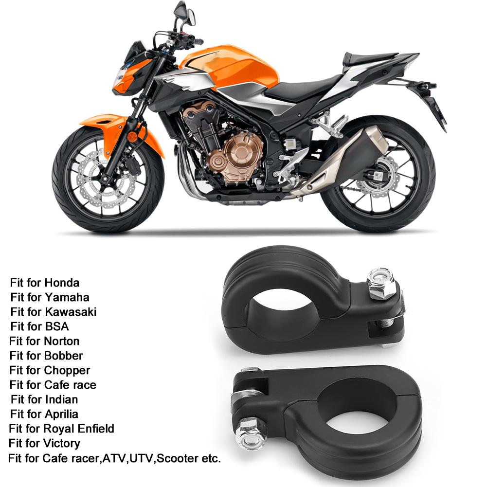 38mm 1.5in   Foot Rest Footpeg Mounting P Clamp Motorcycle Accessory Fit for  (Black )