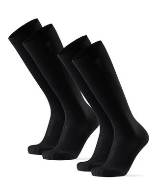 DANISH ENDURANCE Компрессионные носки всех размеров 2 пары, Черные, 22.0-24.5 см,
