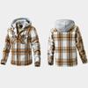 Зимнее утолщенное шерстяное пальто, мужское теплое модное клетчатое повседневное шерстяное пальто, мужская уличная одежда, свободное короткое шерстяное пальто в британском стиле