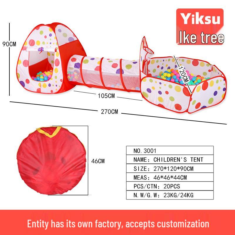 Игровой набор «Юрта 3-в-1» для детей, палатка и туннель для использования в помещении/на улице