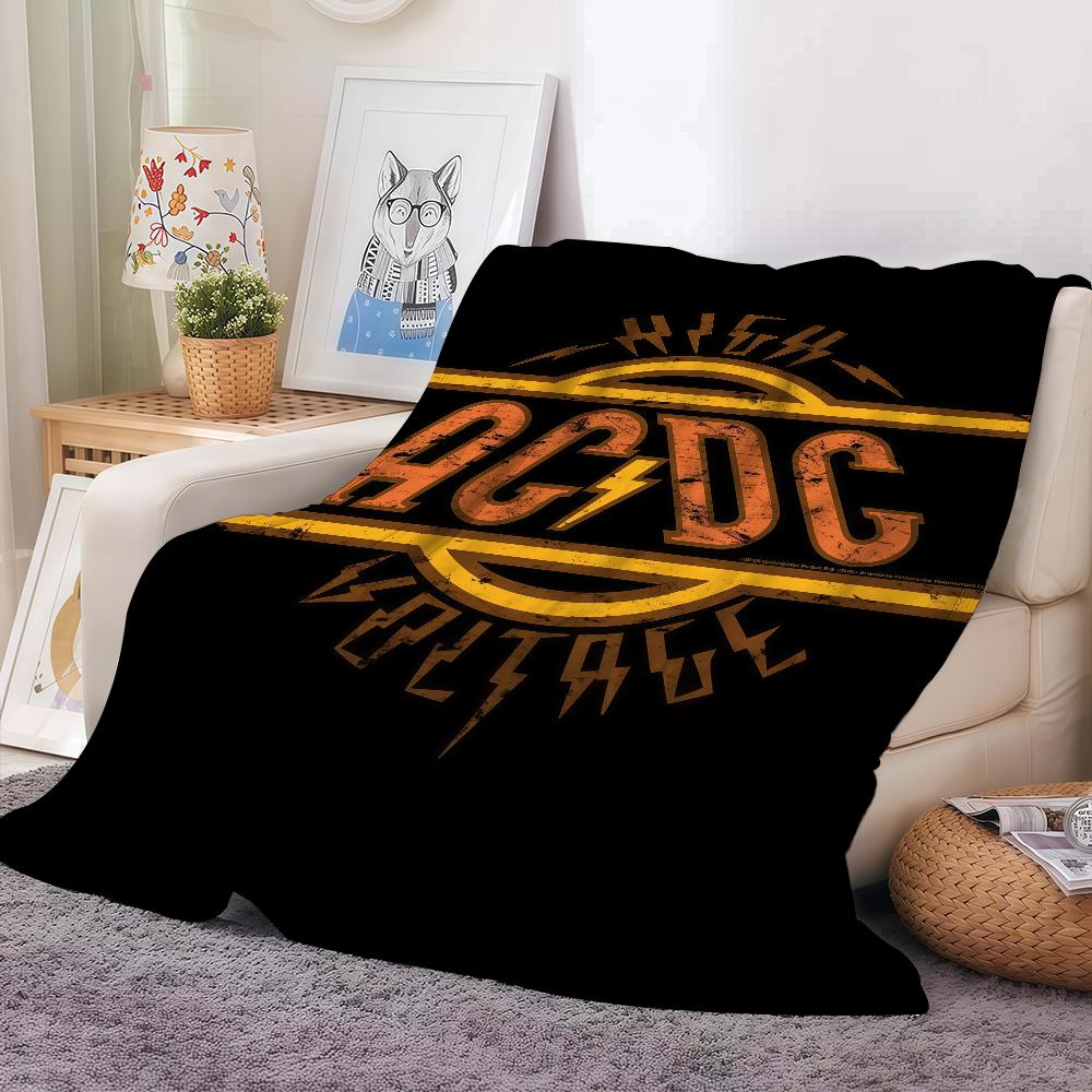 Плед Rock Band A-ACDC Теплый и Мягкий Подходит для Спальни Гостиной Дивана-Кровати Офиса Путешествий Кемпинга