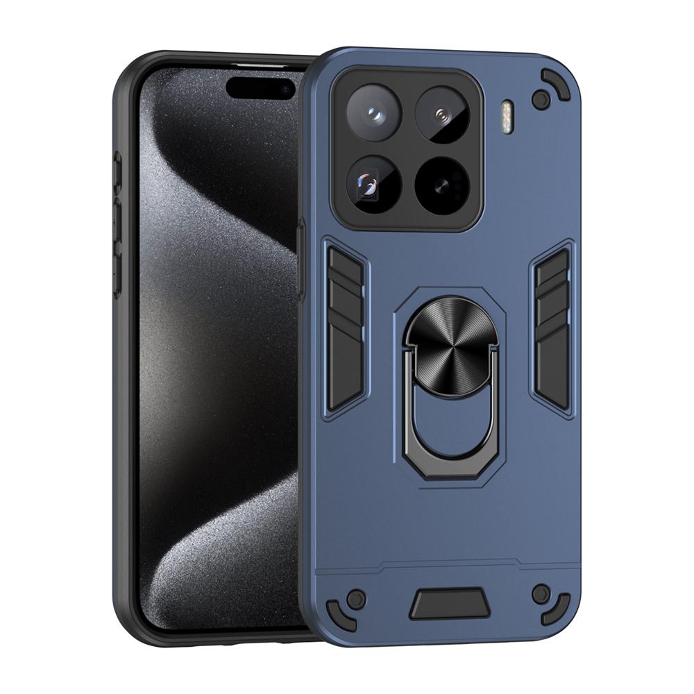 KEYSION Противоударный защитный чехол для Xiaomi 15 5G Мягкий силиконовый + защитное кольцо для камеры ПК Подставка для телефона Чехол для Xiaomi 15 Pro 5G