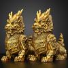 Lucky All Copper Kylin Ornaments General Kylin Home Foyer Office Store Desktop Decorations