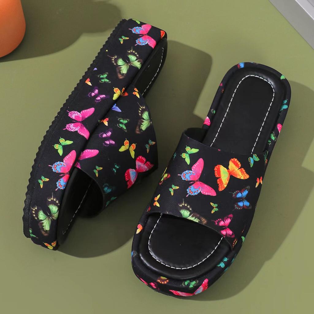 Летние модные женские тапочки, толстая подошва, пляжная обувь, повседневные тапочки большого размера