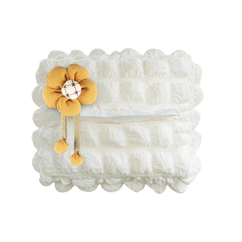 Puff Grid Car Hanging Napkin Holder Bow Paper Organizer Storage Bag  Headrest Armrest