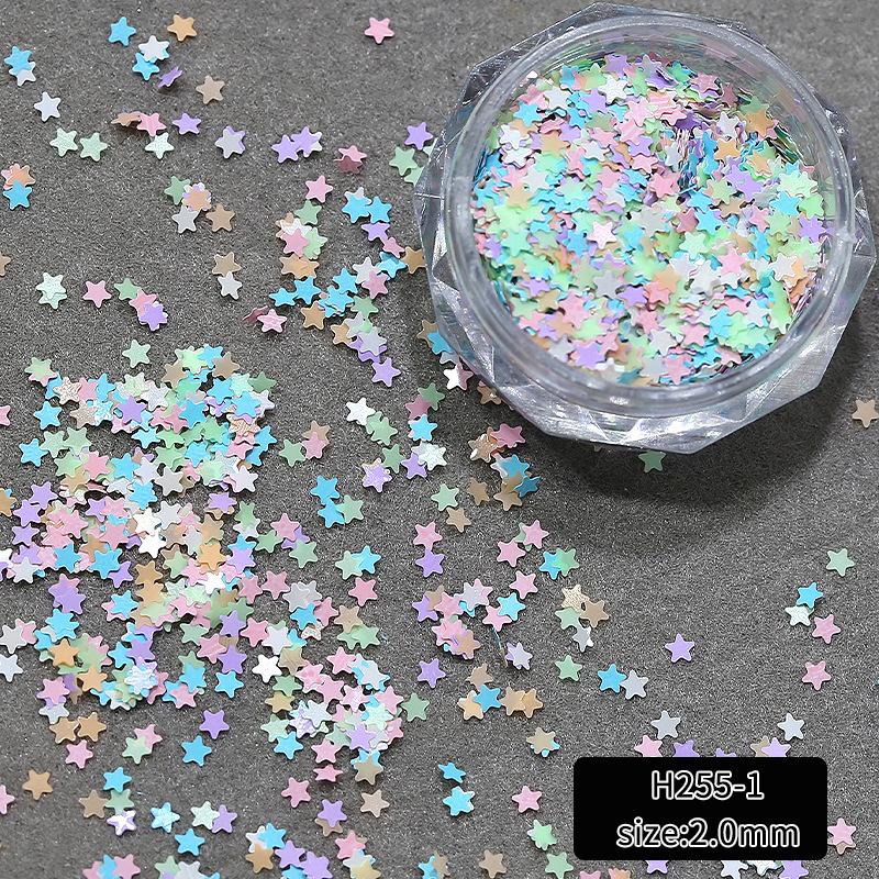 1 коробка цветные блестки-звездочки для нейл-арта, ультратонкий порошок с эффектом Авроры, Магическое зеркало, Маникюрные инструменты для декора