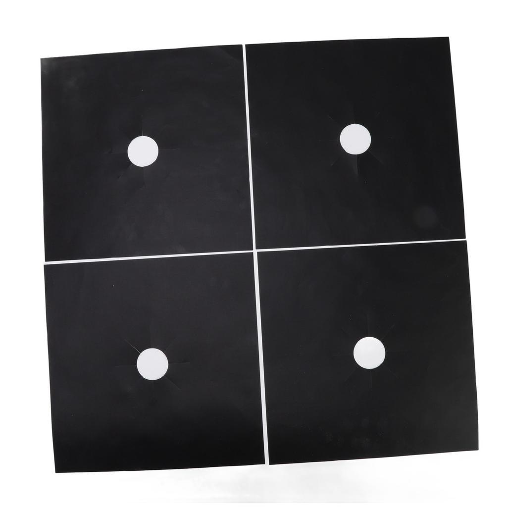 4 шт. Крышка горелки плиты с антипригарным покрытием PTFE для газовой плиты, защитная накладка для кухни