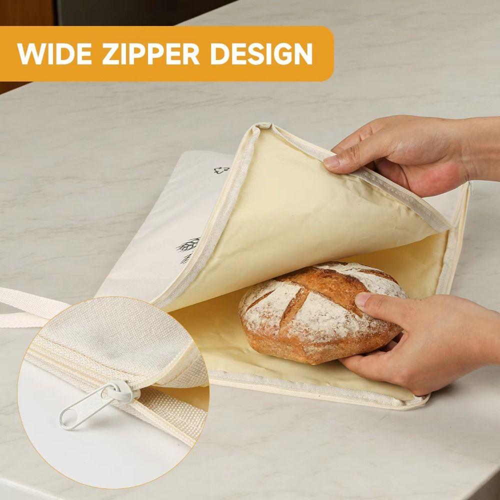 Reusable Fresh-Keeping Bread Bags Double-layered Bread Storage Bags New Sourdough Bag  Kitchen Use