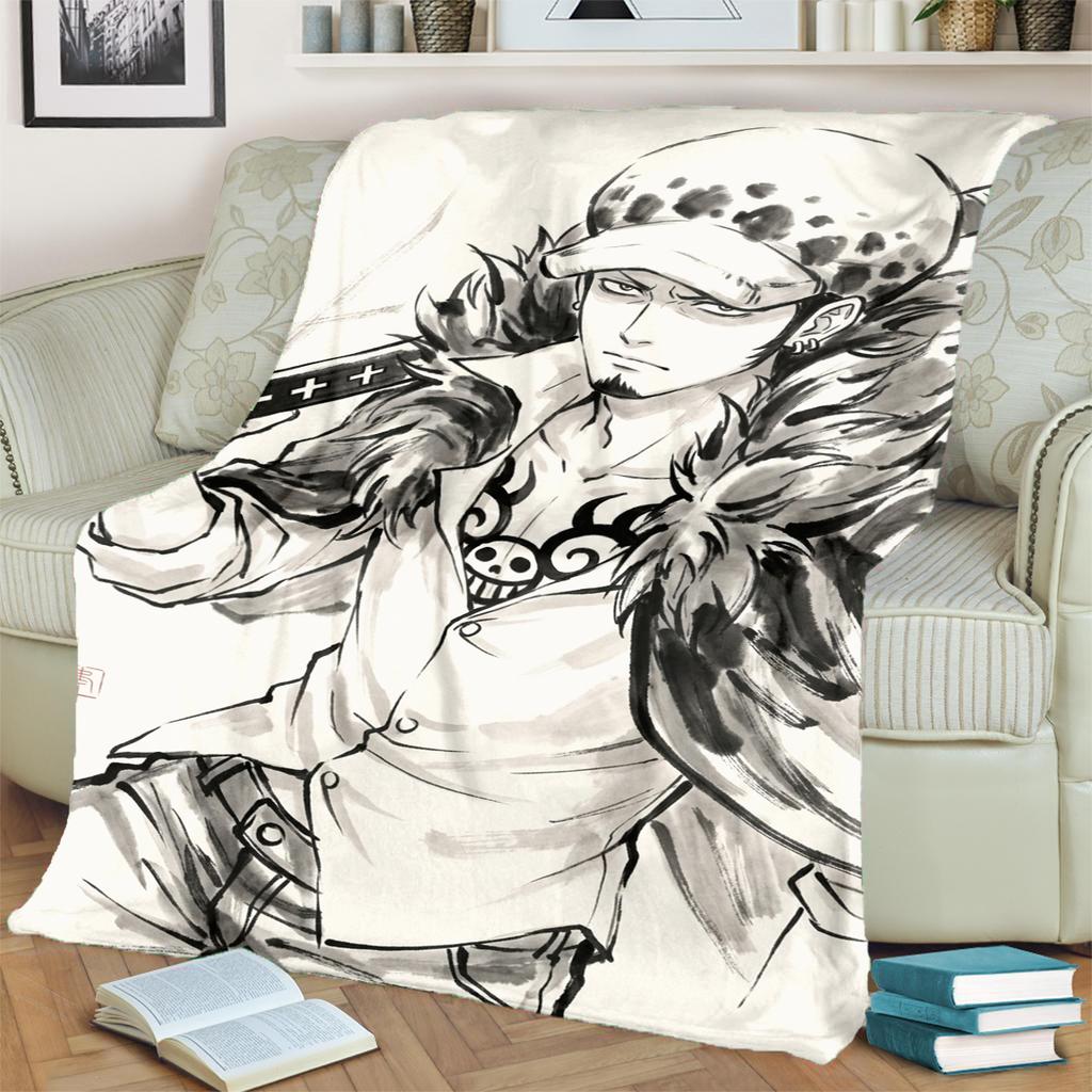 Warm Flannel Blanket "ONE PIECE" Pattern for Bedrooms, Sofas, Chairs, Beds, Picnics, Travel and Daily