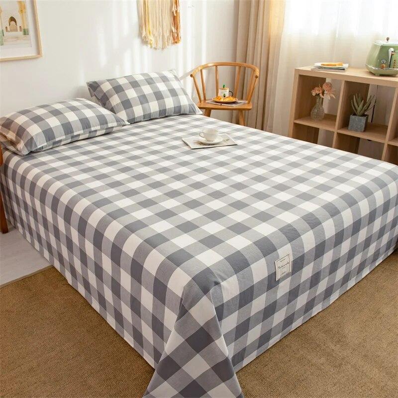 1 шт., 100% окрашенная в пряже высококачественное хлопковое покрывало из стираного хлопка, покрывало в клетку с принтом, одинарное, двойное, прямоугольное покрывало