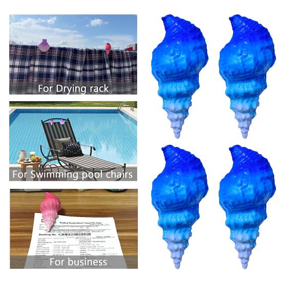 Зажимы для пляжных полотенец Ветрозащитный дизайн в виде ракушки и раковины Прочный портативный простой в использовании сушилка Прищепки для одежды