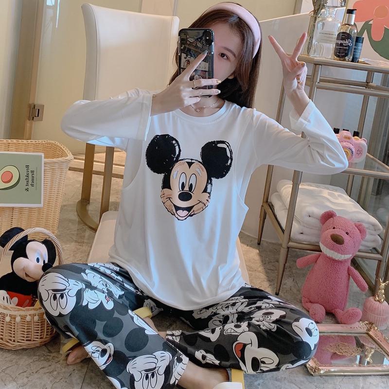 Весенне-осенняя пижама для беременных - Комплект домашней одежды для кормления грудью и послеродового периода