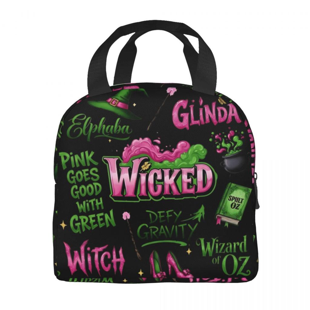 Aesthetic Wicked For Good Insulated Lunch Bag Food Container Portable Cooler Thermal Lunch Boxes For Picnic