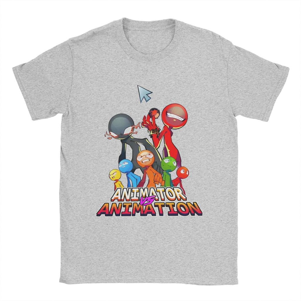 Alan Becker Cartoon Animator VS Animation Apparel Shirt Men Women Vintage 100% Cotton Printed Clothing