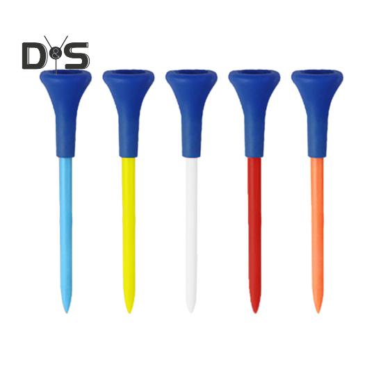 5 шт. футболок для гольфа, небьющиеся пластиковые футболки для гольфа оптом с широким мягким резиновым колпачком, уменьшающим трение, боковое вращение, аксессуары для гольфа для мужчин