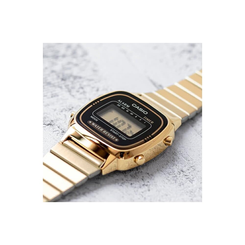 Ladies' Gold Tone Digital Watch Retro Style