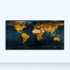 Художественные картины на холсте для украшения гостиной, Cuadros, домашний декор, без рамки, Золотая карта мира, фотографии, постеры и принты на стену