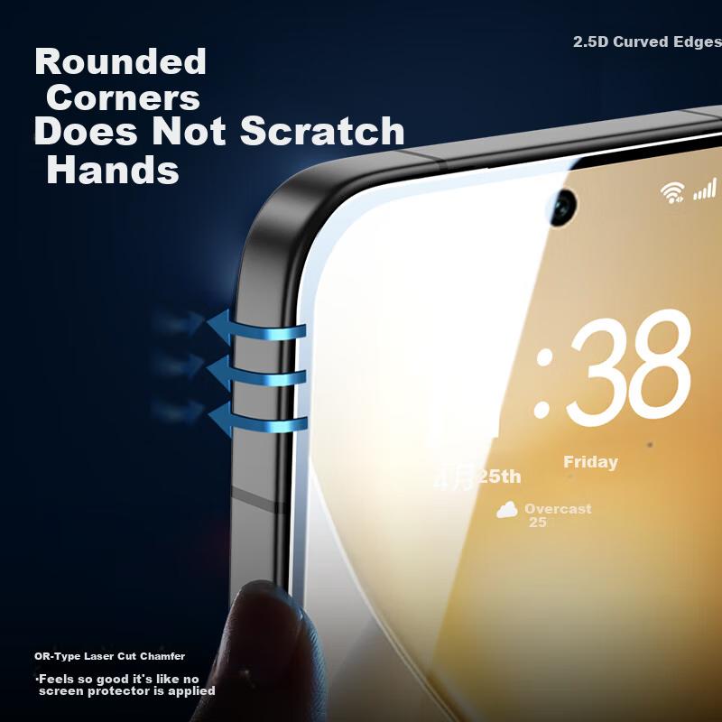 Shanmo Tempered Glass Screen Protector for vivo X200s, Full Coverage HD Explosion-Proof Anti-Fingerprint Anti-Drop, Two-Pack with Installation Tool