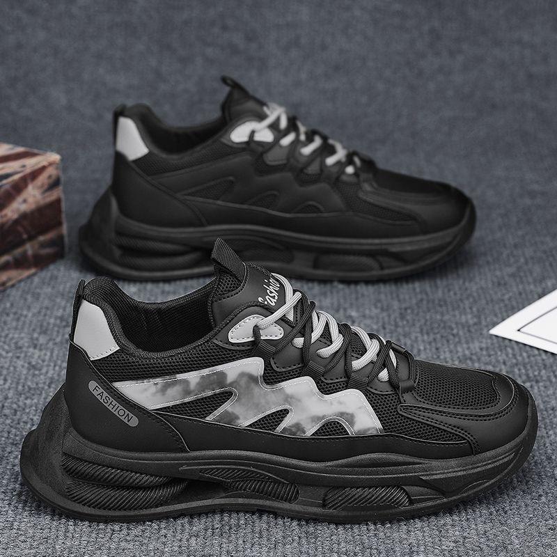 2025 осень мужская обувь новая дышащая сетчатая обувь мужская трендовая универсальная платформа спортивная обувь повседневная обувь для папы мужская