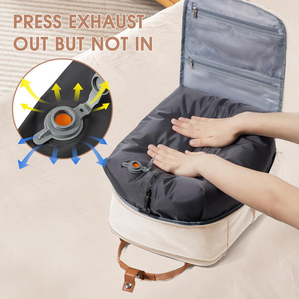 Вакуумный рюкзак ручная кладь с насосом Рюкзак для путешествий ручная кладь Рюкзак-подушка безопасности Женский рюкзак для ноутбука Ручная кладь Дорожная сумка