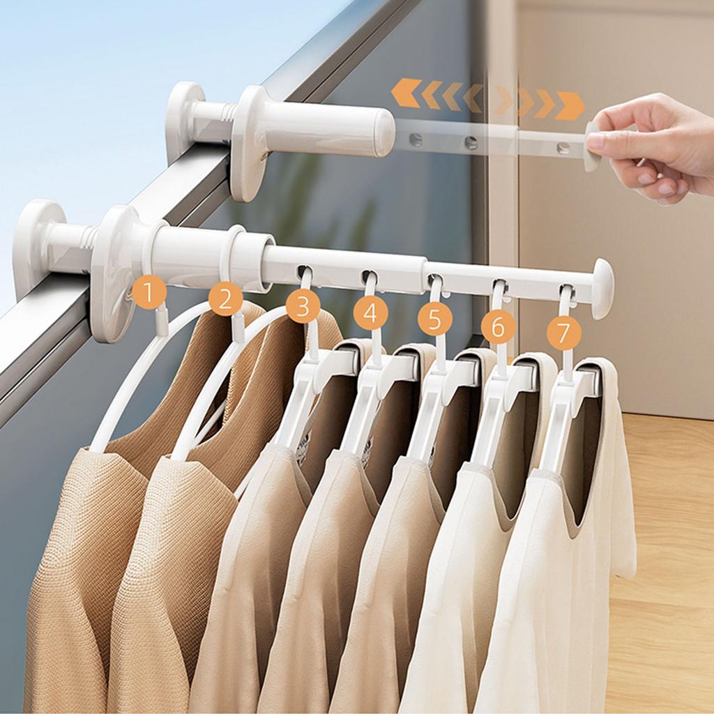 Складная вешалка для одежды с регулируемой длиной для легкой установки, решение для хранения вещей дома и в дороге