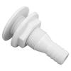 White Injection Molded Polypropylene Thru Hull Fitting Hose Coupling  Boat Drainage
