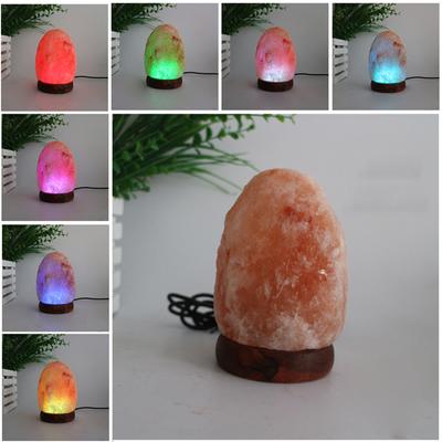 USB-каменная лампа, ночник, 7 цветов, меняющая светодиодную лампу, маленькая лампа из натурального хрусталя для домашнего декора и подарка