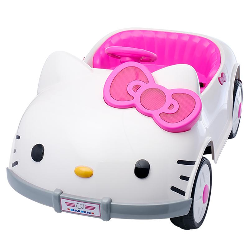 Детский электрический четырехколесный автомобиль-каталка Hello Kitty с пультом дистанционного управления