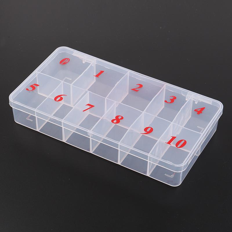 10 Cells False Nail Art Tips Box Storage Case Fake Nail Art Tips Box Case For Daily Use High Quality Material