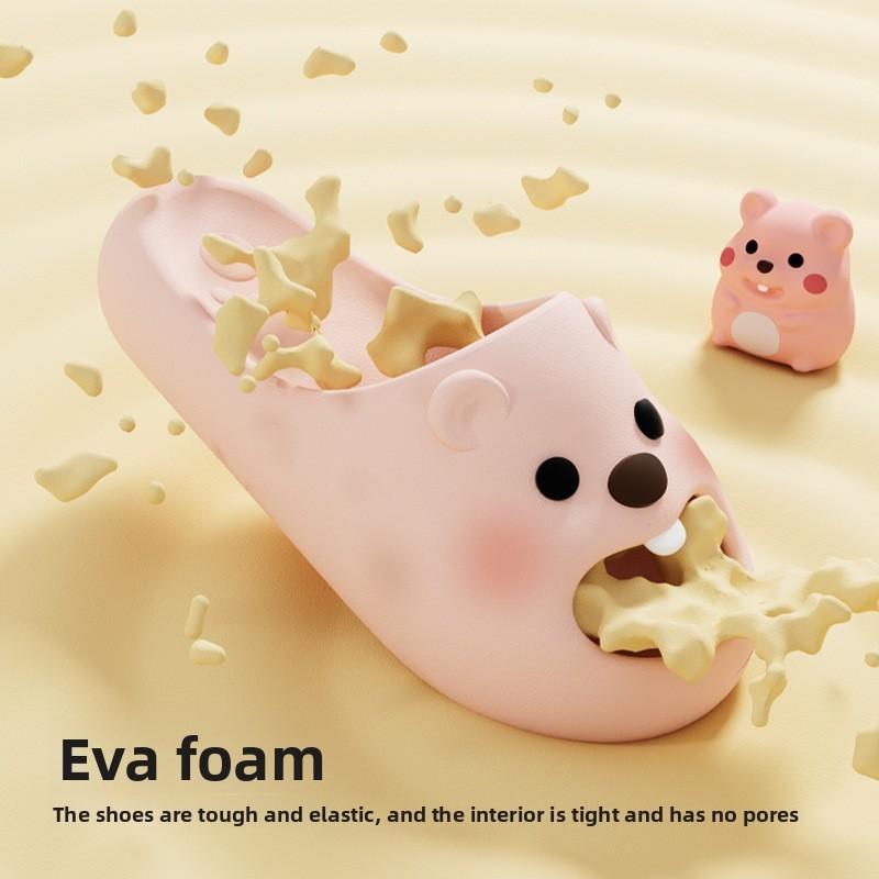 Cute Little Beaver Slides Eva Nonslip Summer Indoor Outdoor For Women And Couples