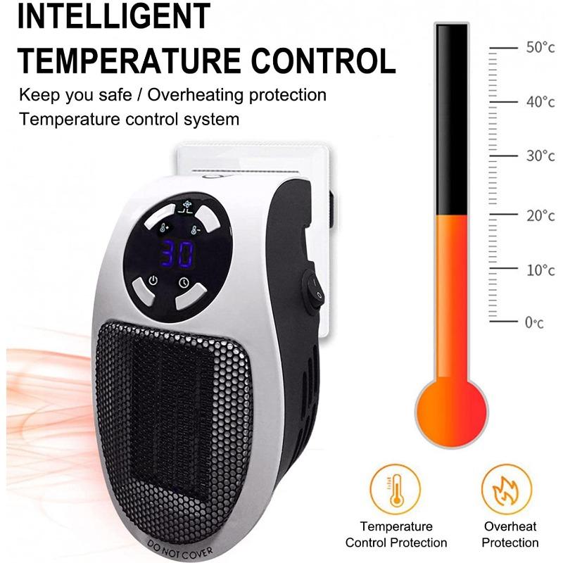 Тихий, быстрый, переносной, беспроводной обогреватель, настенный, с термостатом, таймером, пультом дистанционного управления, небольшой обогреватель для помещения, офиса, ванной комнаты