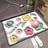 Коврик для ванной из диатомита, противоскользящий 3D-узор, быстросохнущий коврик для ванной комнаты 003